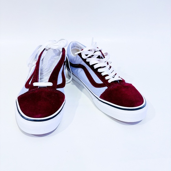 VANS Burgundy and Blue Old Skool Sneakers - Picture 7 of 8